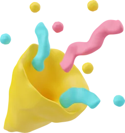 Cotillon de fête en pâte à modeler 3D, symbole des conversions